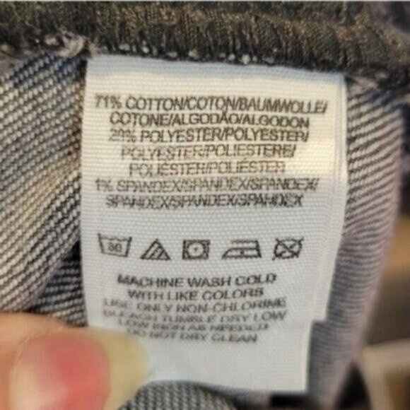 Free People Slim Leg Mid Rise Jeans Charcoal Gray - Picture 7 of 7